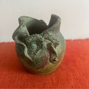 Artistic Pottery Vase with Organic Design